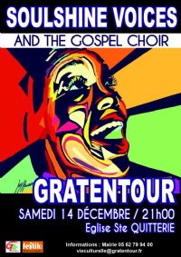 Gospel avec Soulshine Voices and the Gospel Choir. Le samedi 14 décembre 2019 à gratentour. Haute-Garonne.  21H00